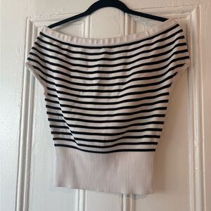 White Fox Boutique Black and White Striped Top